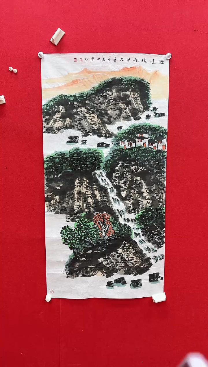 国画y天津人美-董建明国画8平尺