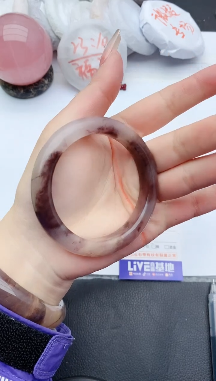 【闪购商品】石英质玉手镯未镶嵌F257+55/56