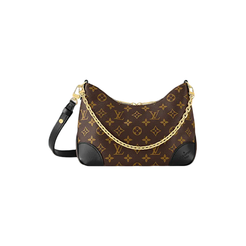 未使用 LouisVuitton/路易威登 现代款黑牛角包/芯片/腋下斜挎