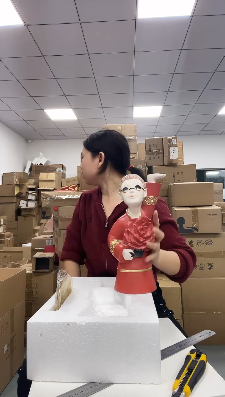 树脂结婚了男生摆件