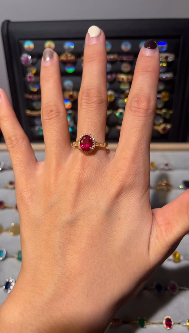 【闪购商品】红宝石戒指银S925镶嵌0000