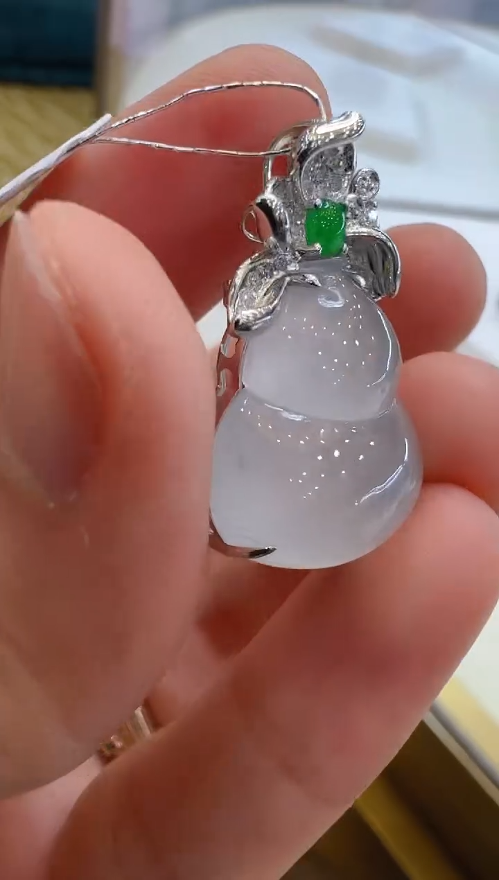 翡翠18K金镶嵌吊坠(不含链)多样性团购发一件