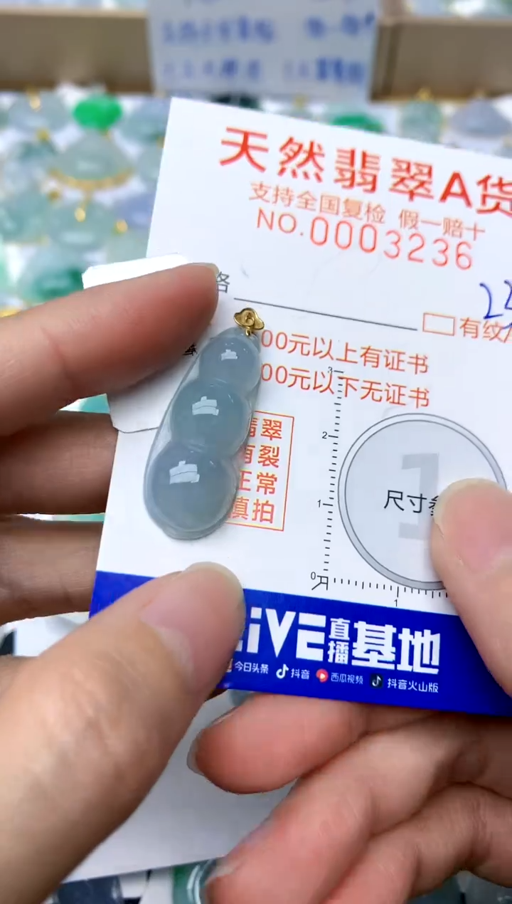【闪购商品】翡翠颈饰18K金镶嵌23天然A货翡翠