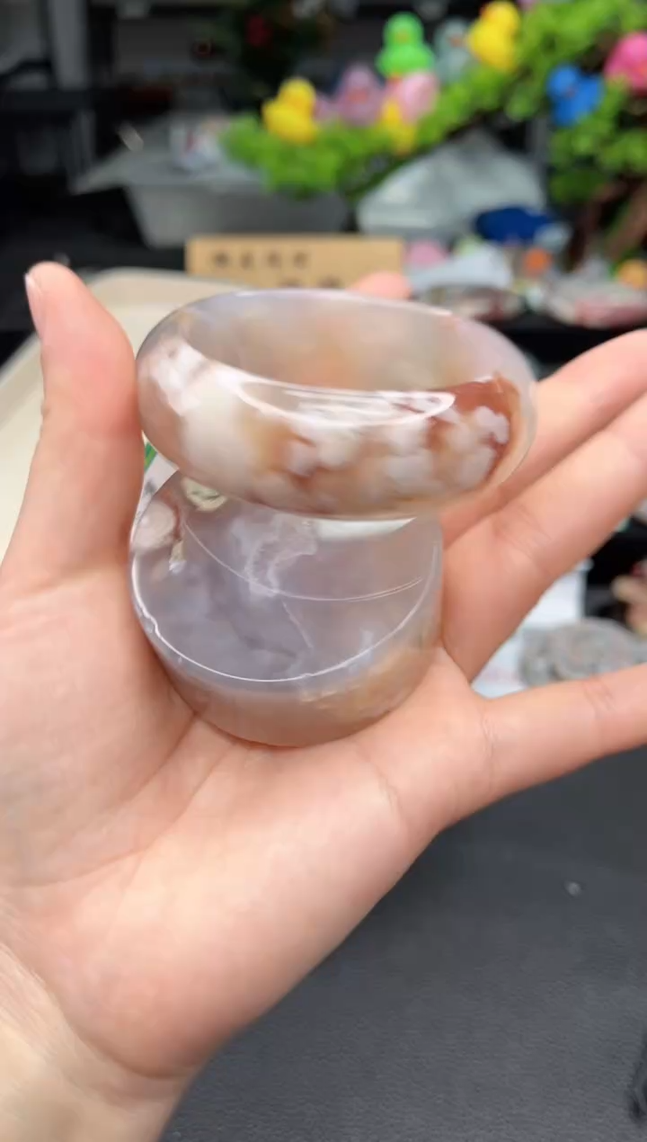 石英质玉未镶嵌手镯55圈口（赠品镯心）3330253