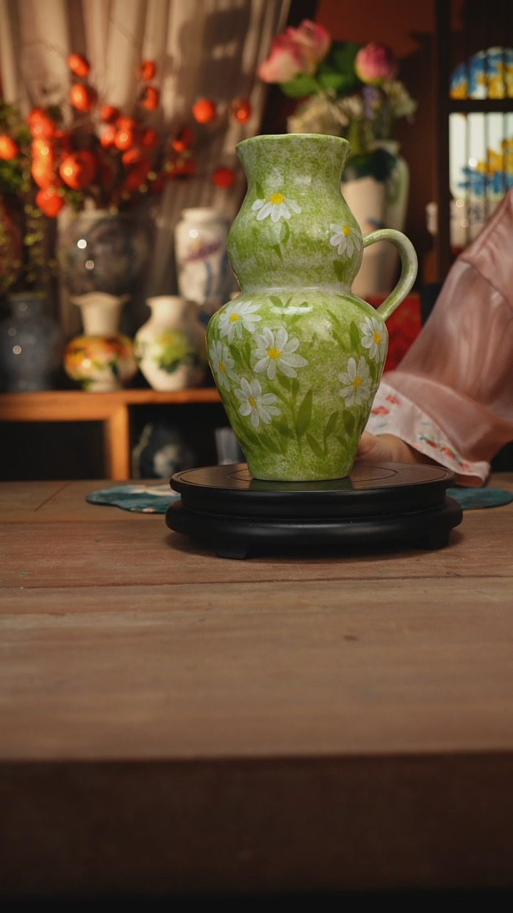 瓶景德镇设计师釉下手绘陶瓷花瓶