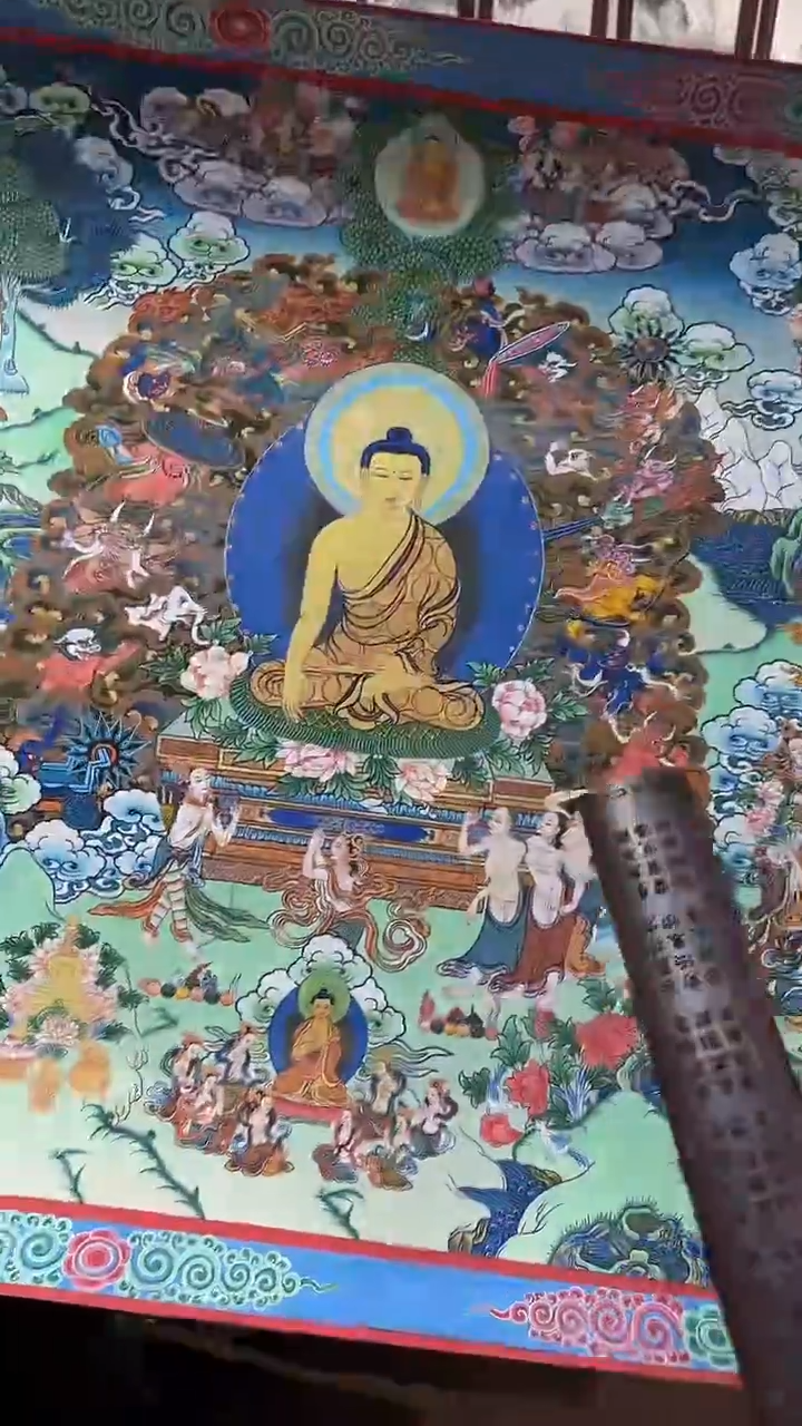 卷轴画【主播精品】高端卷轴画——唐卡AA212释迦摩尼一生