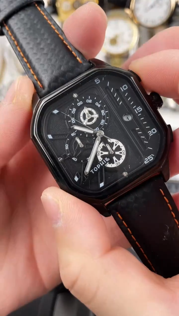 石英机芯锻造碳钢黑盘陀翡