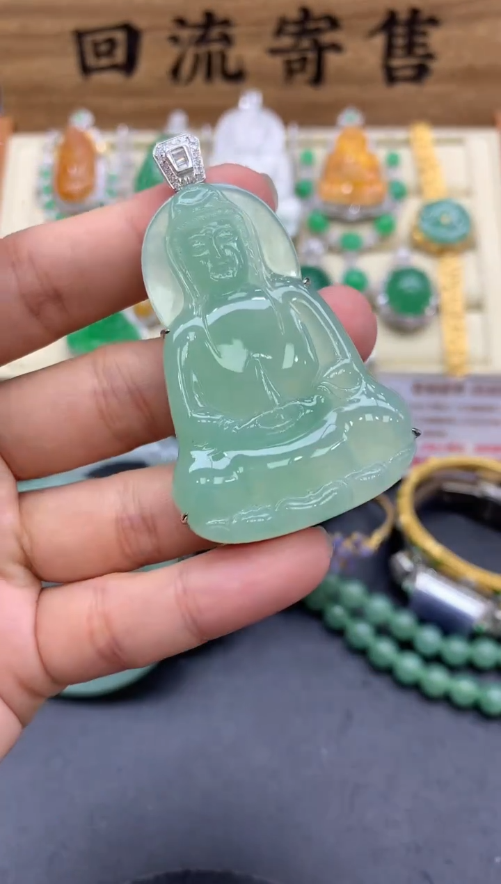 【闪购商品】翡翠18K金镶嵌颈饰512-中国好珍宝