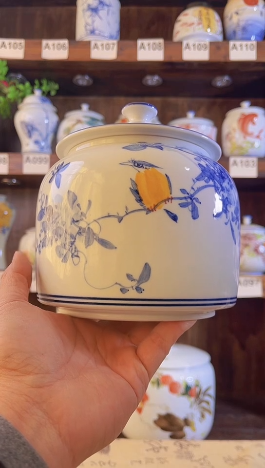 迎君陶瓷纯手工手绘 微瑕