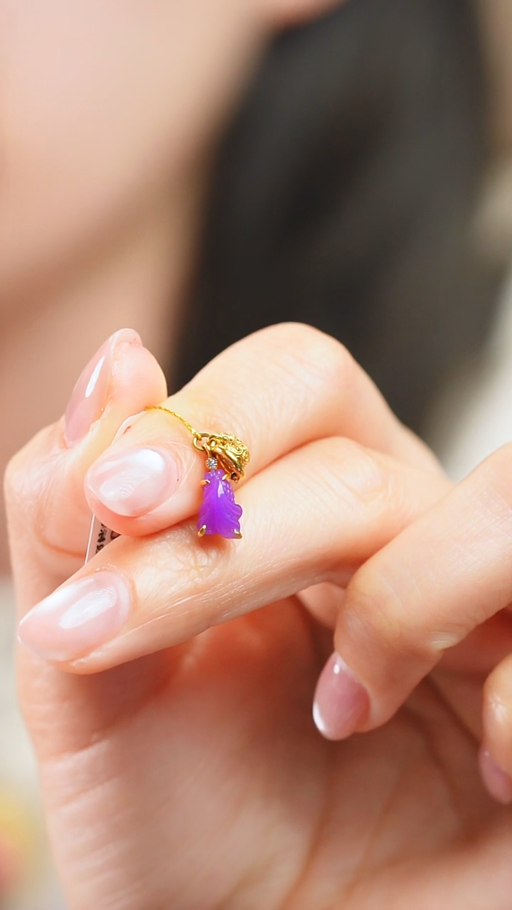 苏纪石（舒俱来）18K金镶嵌吊坠(不含链)5