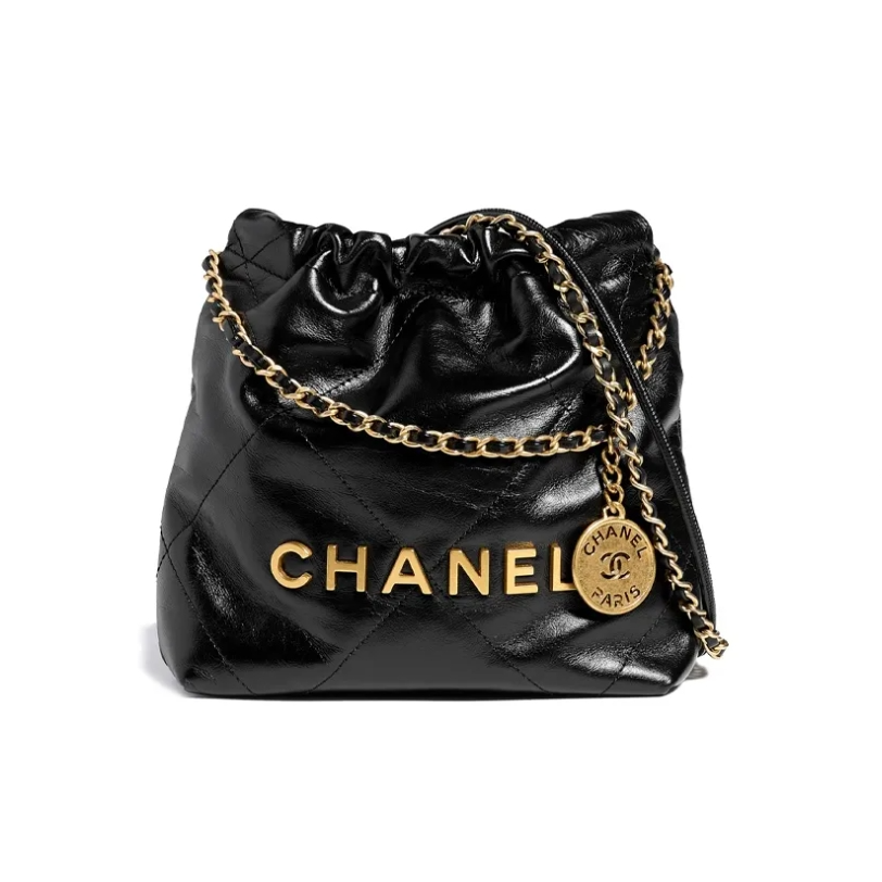 99新 Chanel/香奈儿 22bag mini黑金/黑银