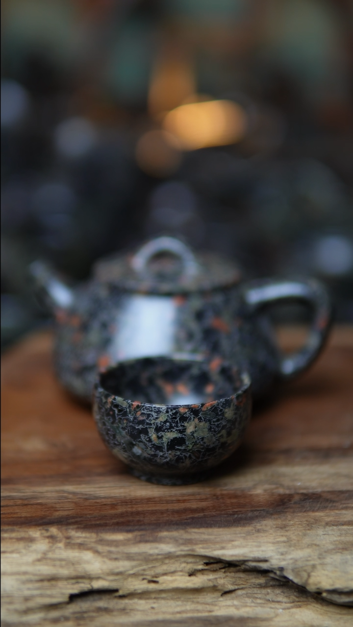 【闪购商品】梅花玉新料石瓢带2杯子