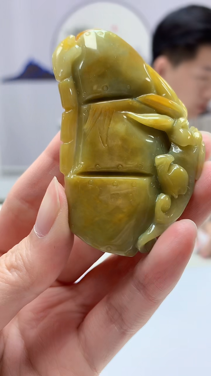 【闪购商品】定制翡翠未镶嵌4917zm-毛货挂件竹节111