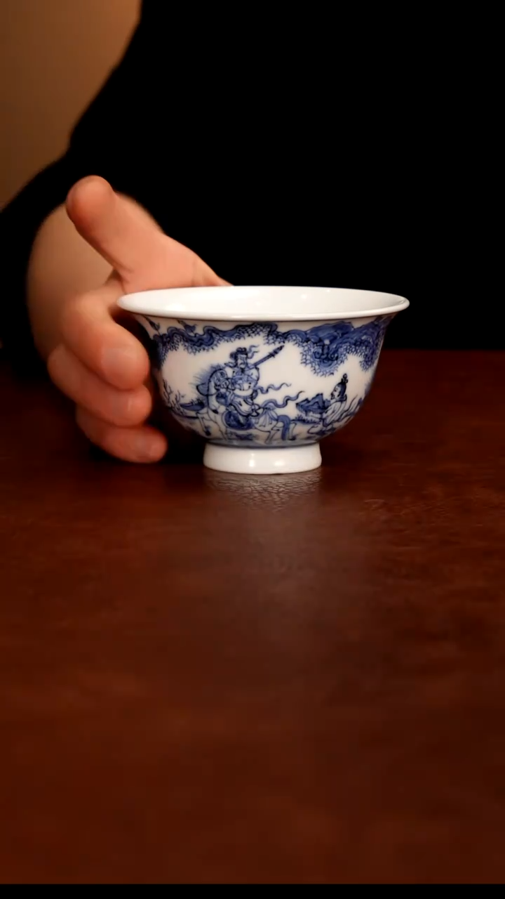 摆件陶景德镇瓷器，青花瓷手绘茶具~