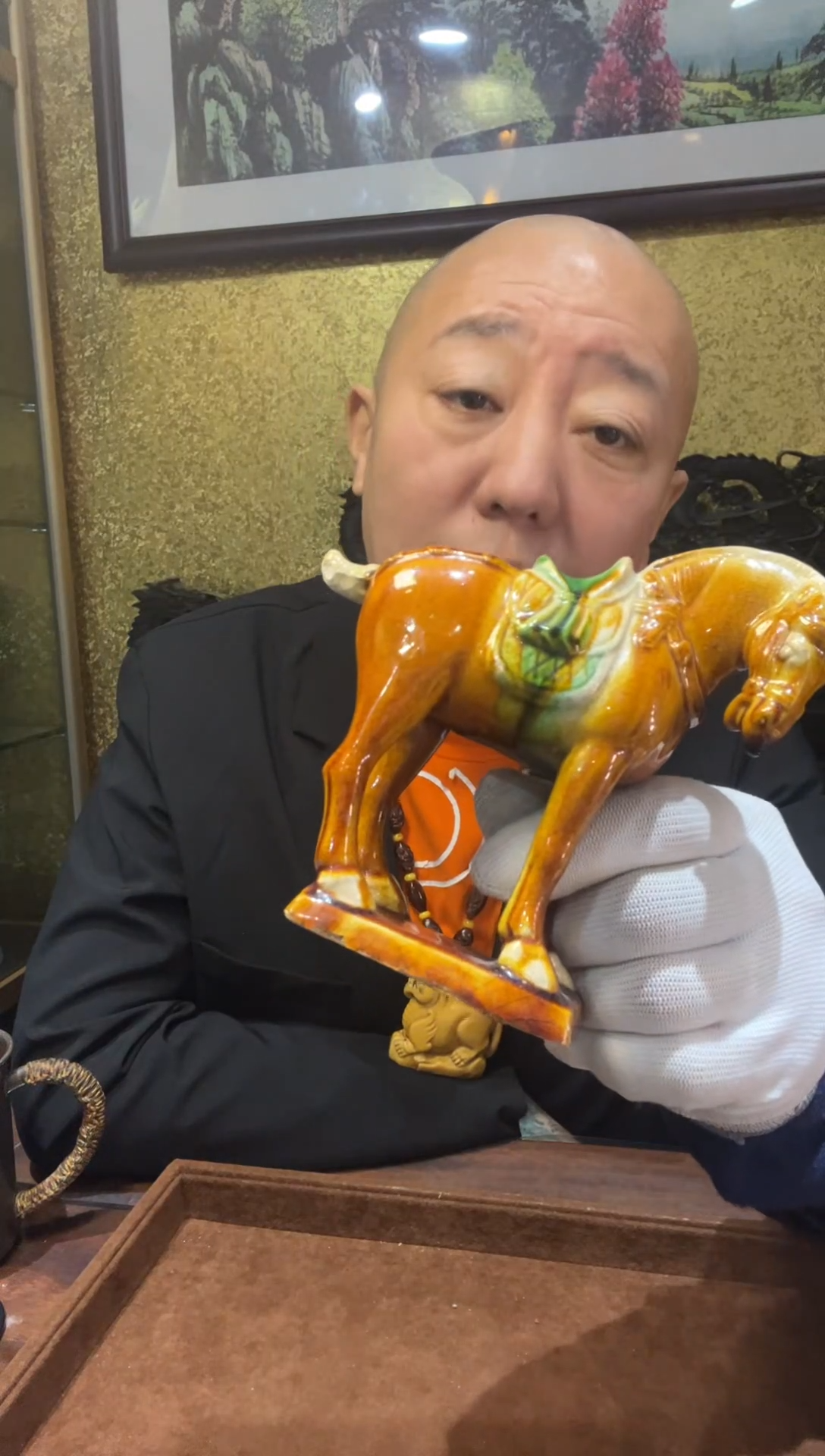 三彩马摆件喜欢拍
