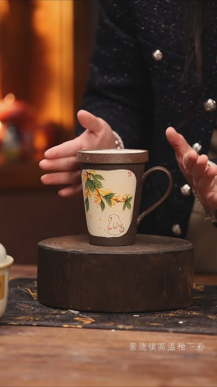 陶瓷景德镇高温釉下手绘陶瓷@L502@