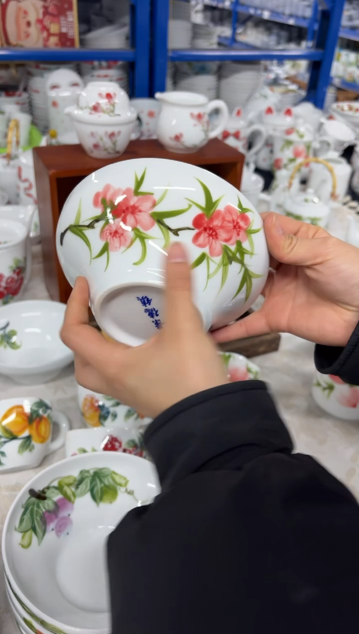 景德镇高温陶瓷食品级手绘釉中彩-葫芦碗