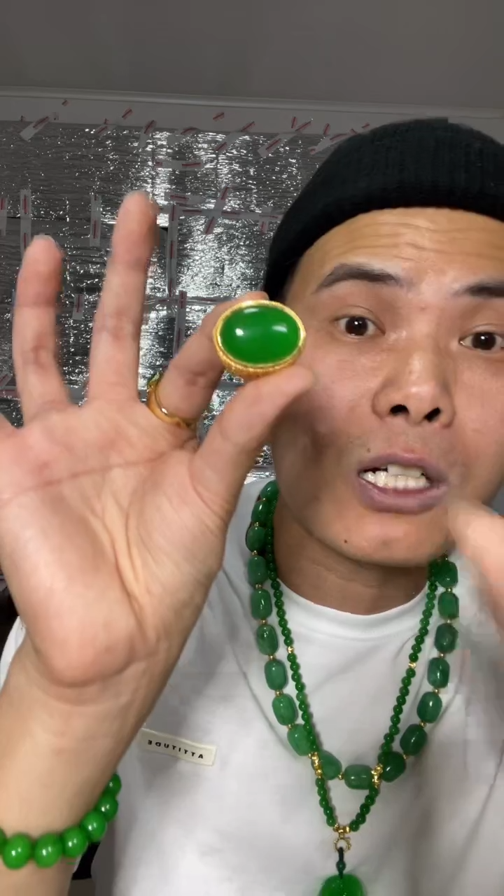 翡翠戒指未镶嵌【小伍珠宝】缅料高端大鸽子蛋戒指