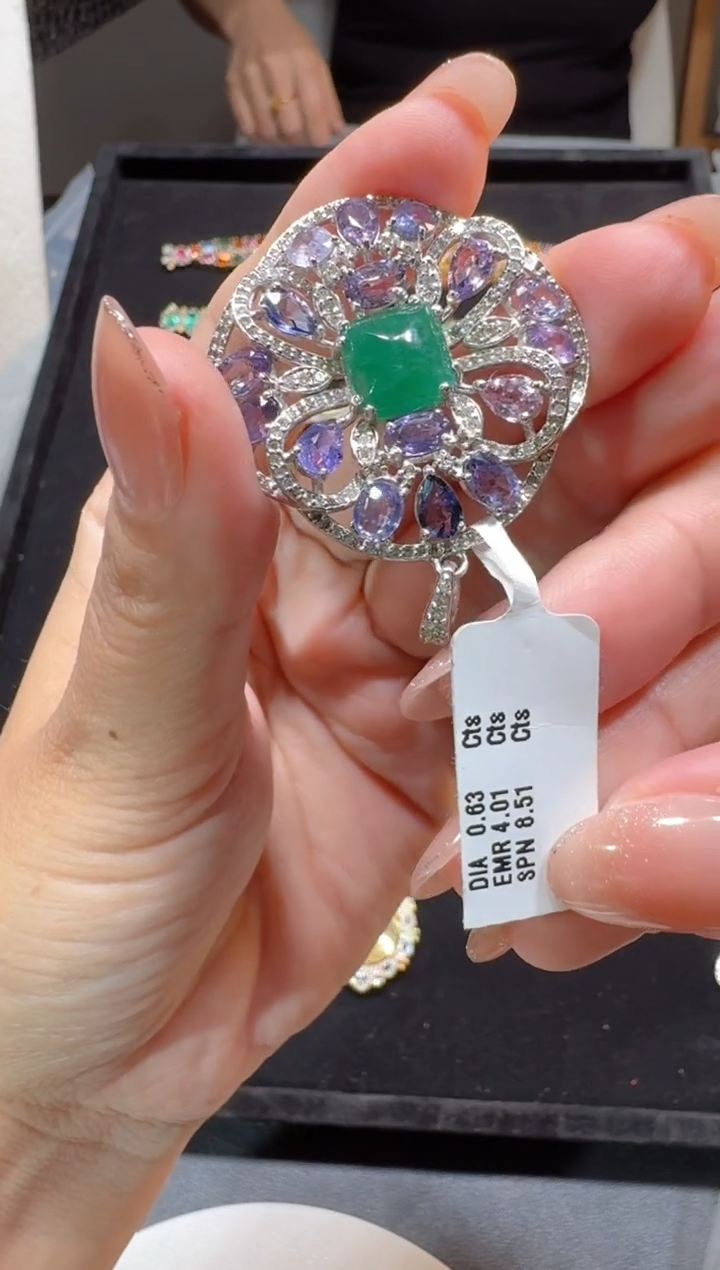 【闪购商品】定制祖母绿吊坠未镶嵌吊坠