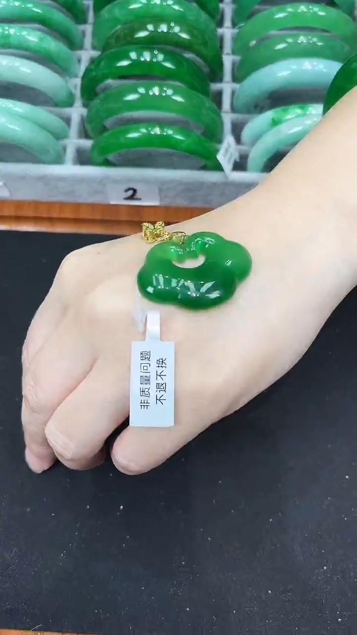 【闪购商品】砖雕s54    正阳绿如意吊坠