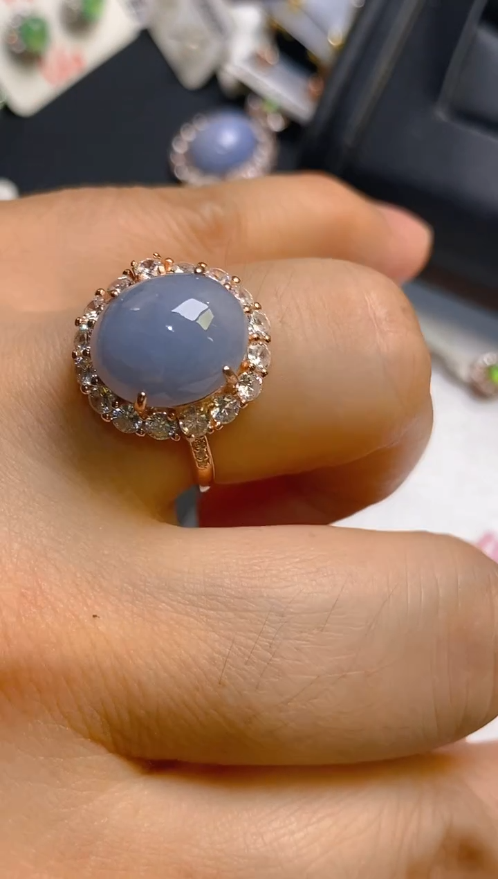 【闪购商品】翡翠耳饰银S925镶嵌天然A货翡翠1