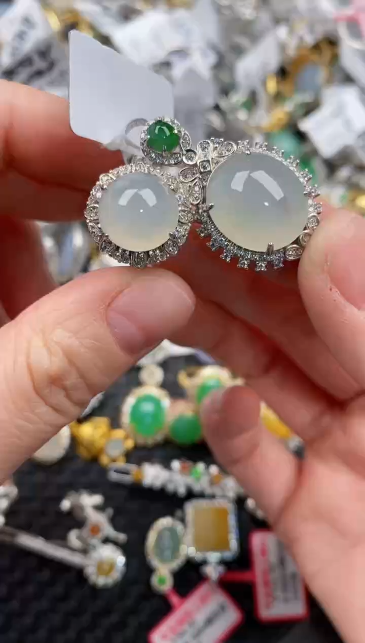 银S925镶嵌戒指翡翠11                4