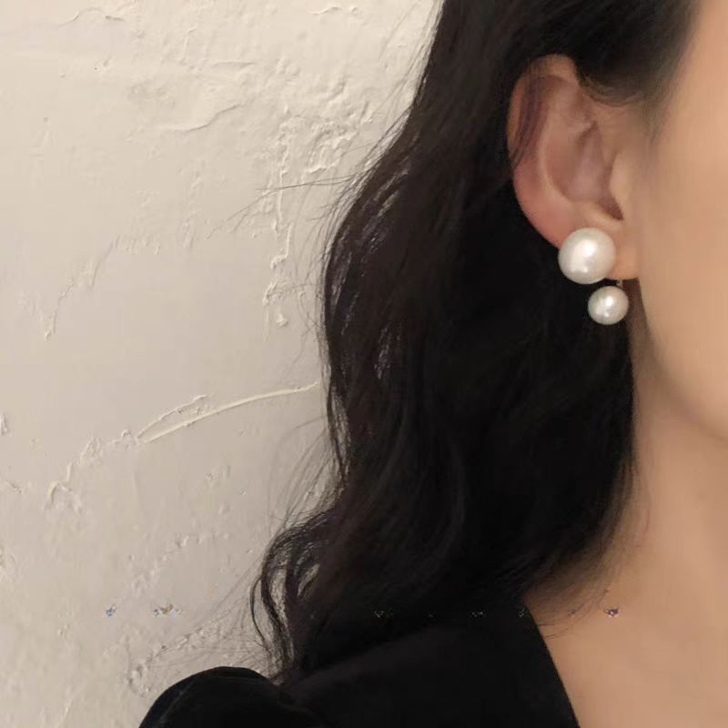 合金仿珍珠戒指 合金仿珍珠耳饰 耳钉简约几何百搭法式耳饰女时尚