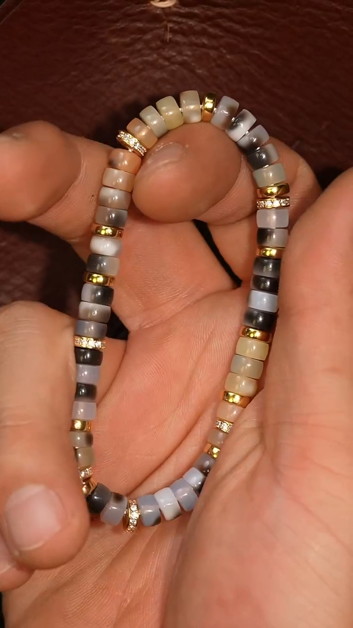 玛瑙/玉髓套链未镶嵌多样性发其一，DIY一