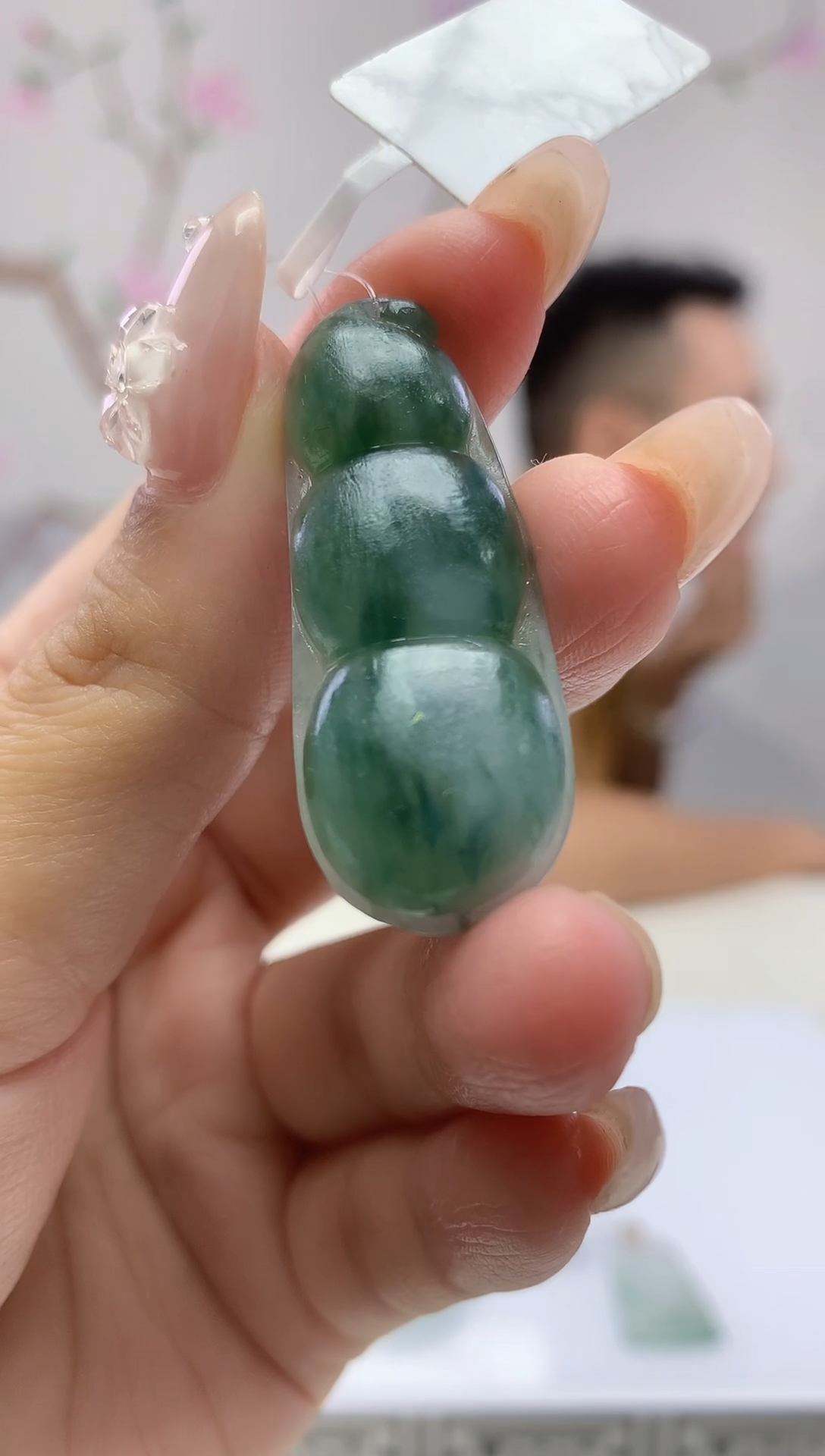 定制翡翠未镶嵌006xy-毛货豆子25