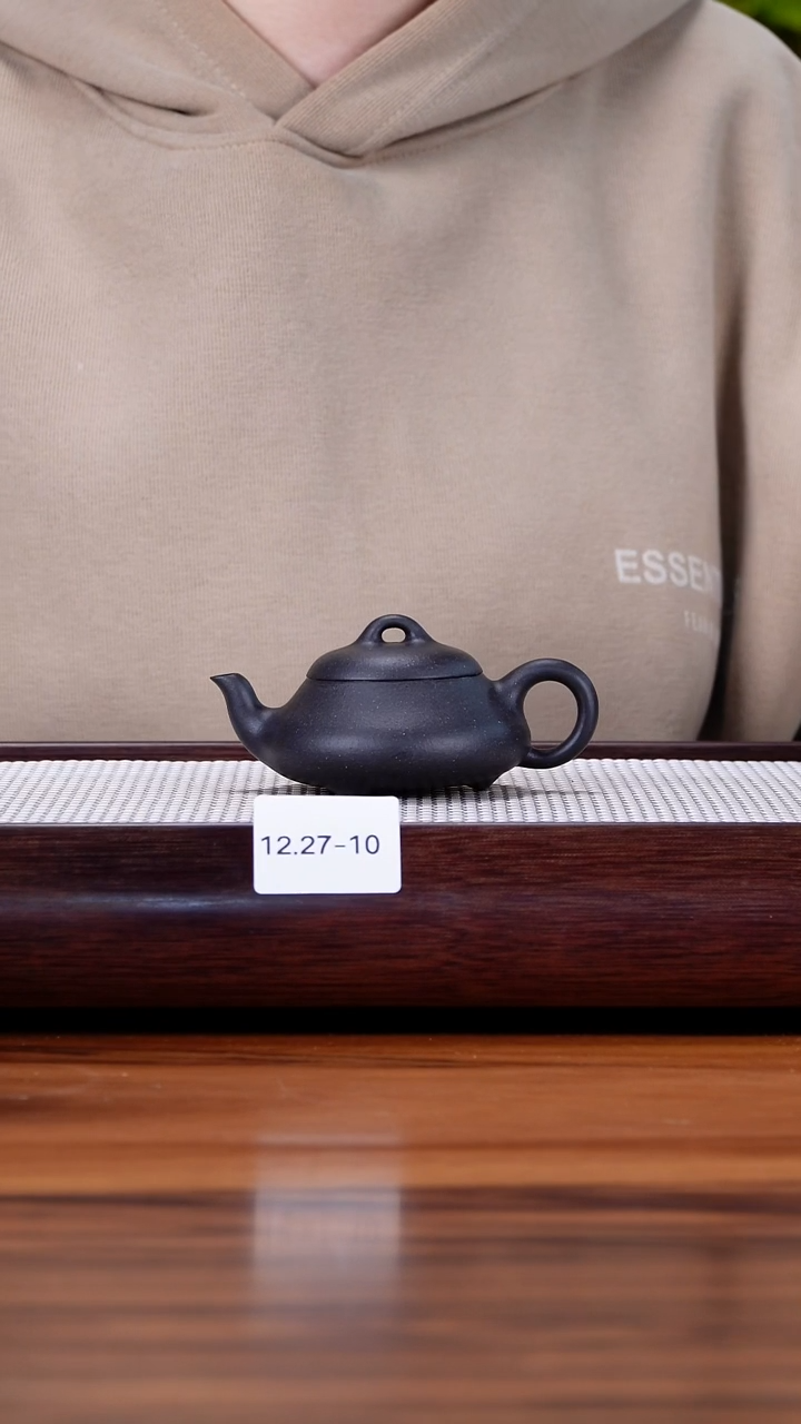 茶壶紫砂12.27-10老紫泥 焐灰 汉棠石瓢微瑕100