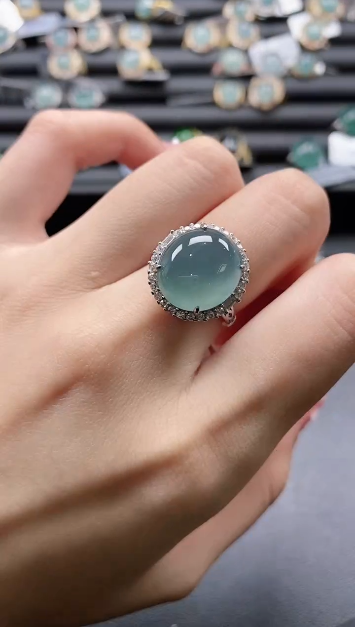 【闪购商品】翡翠戒指银S925镶嵌5115111
