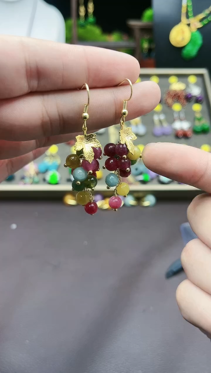 【闪购商品】玛瑙/玉髓耳钉银S925镶嵌311000