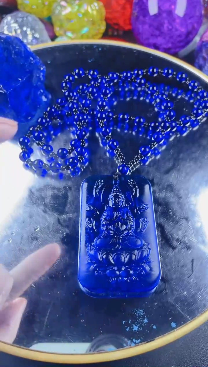 无无酸洗紫龙观音佛牌