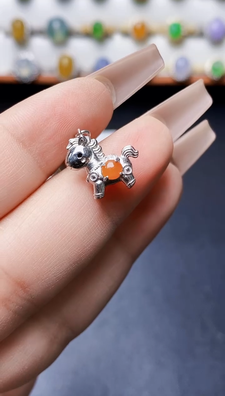 银S925镶嵌戒指翡翠0505