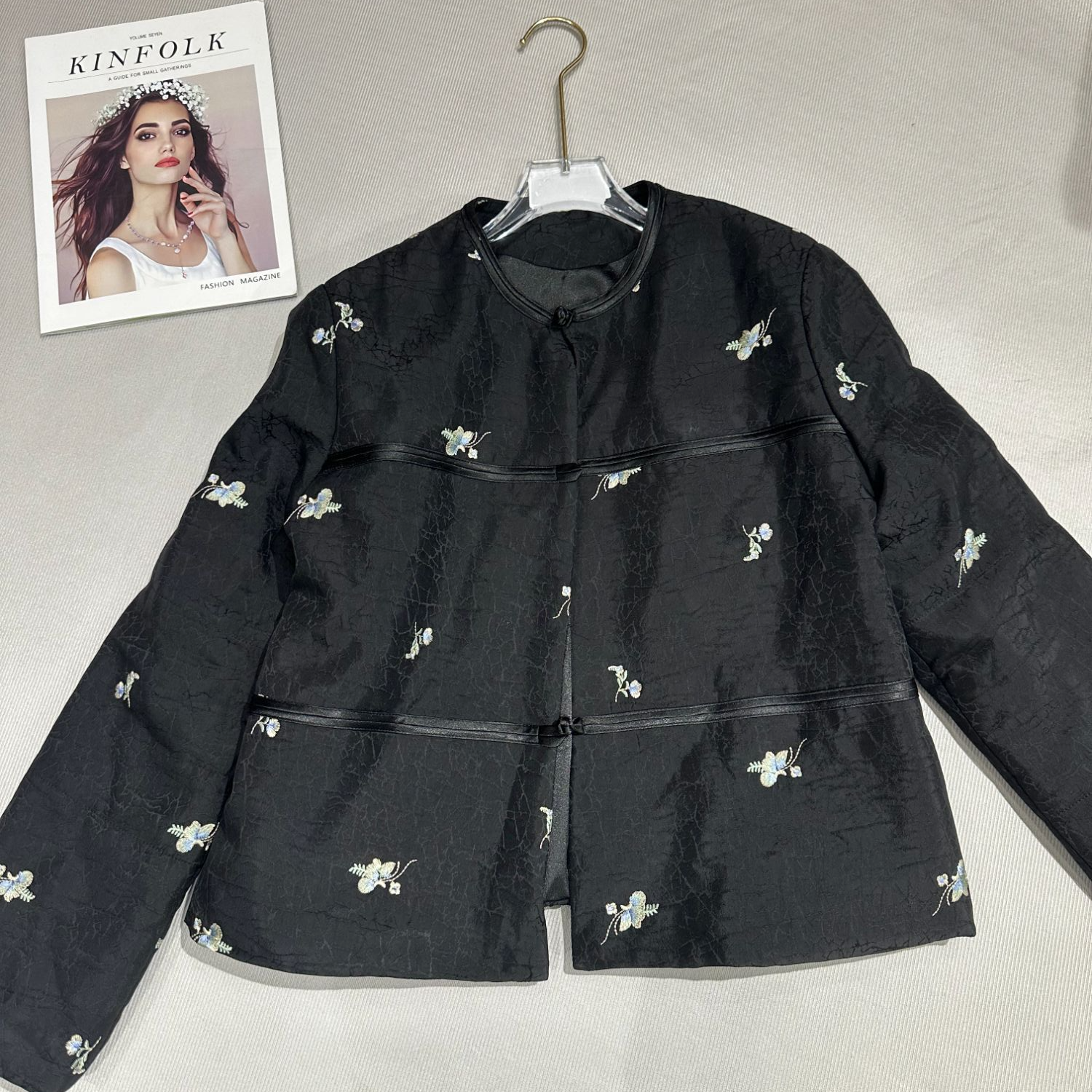 【深圳南油二姐】秋季新款中国风气质中式小花外套