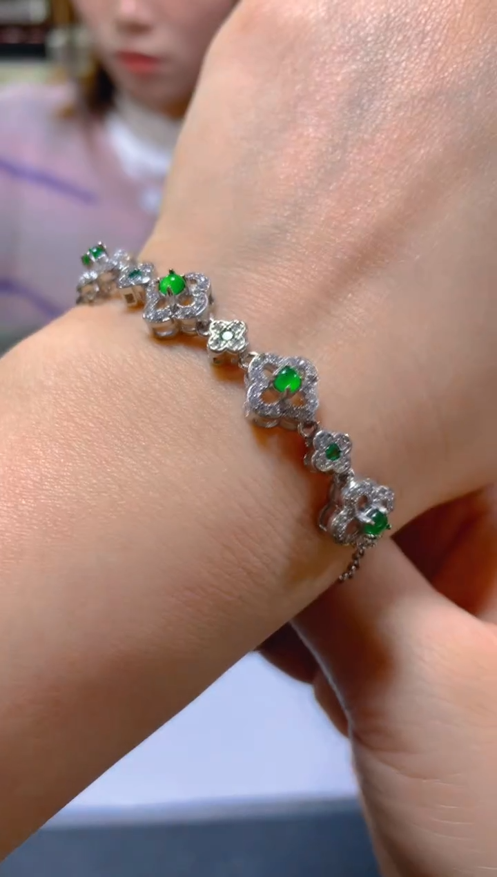 未镶嵌手链翡翠多样性发一