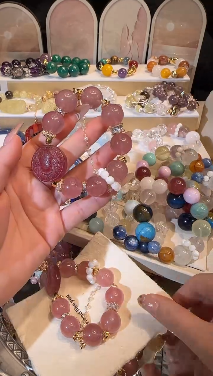 未镶嵌手串石英质玉多样性发一