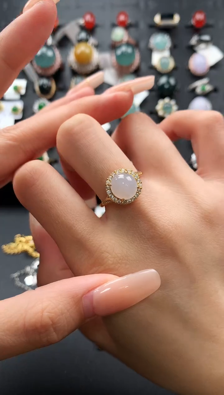 【闪购商品】翡翠戒指银S925镶嵌54765754