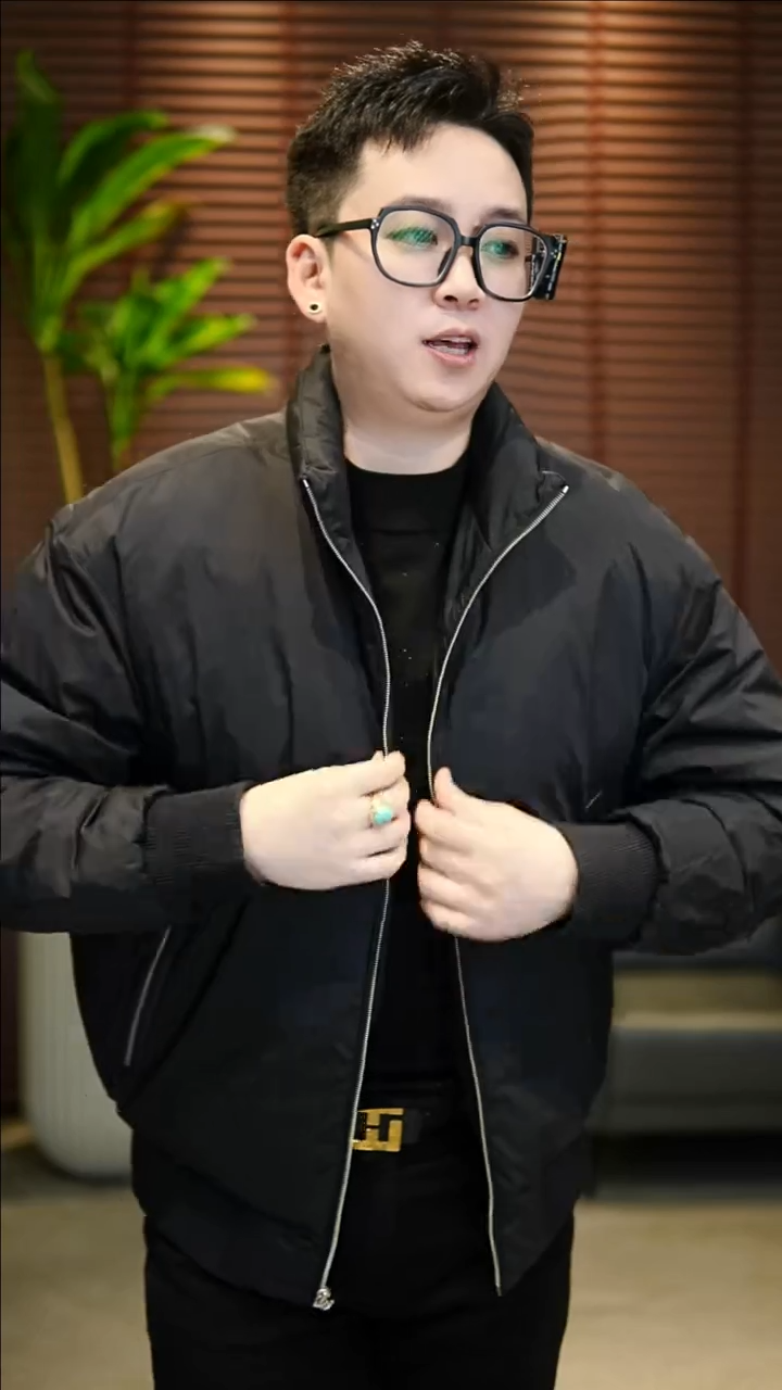 52码（145-160斤）真皮拼接鹅绒夹克