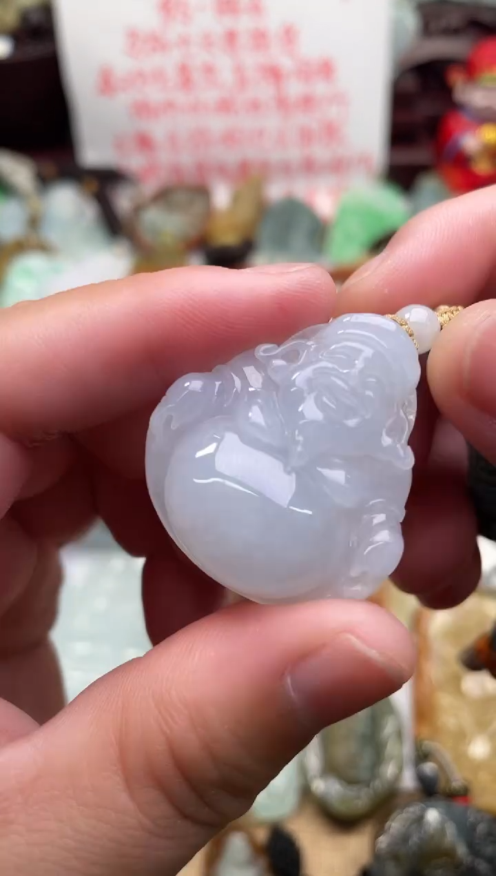 颈饰未镶嵌翡翠财神