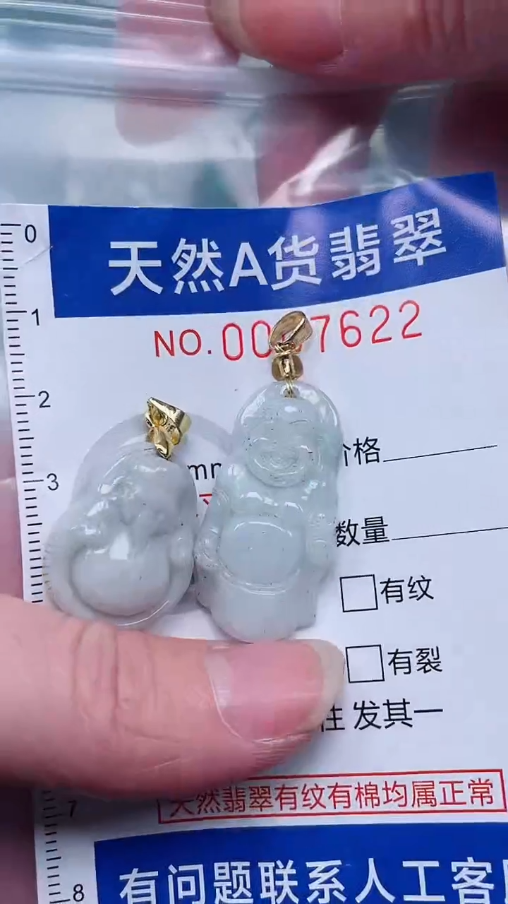 翡翠未镶嵌吊坠(赠链)1