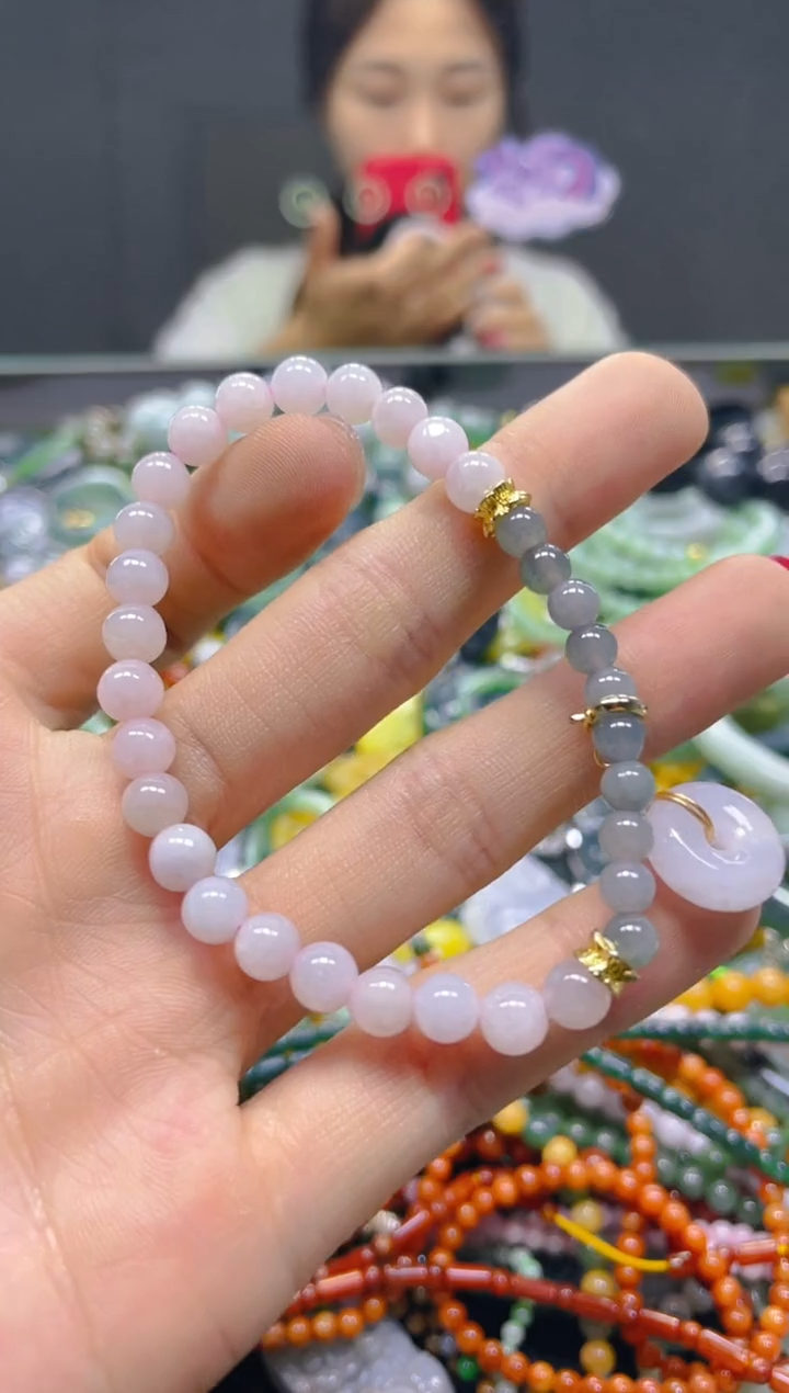 颈饰未镶嵌翡翠5MM/C/翡翠A货，一件也是批发价