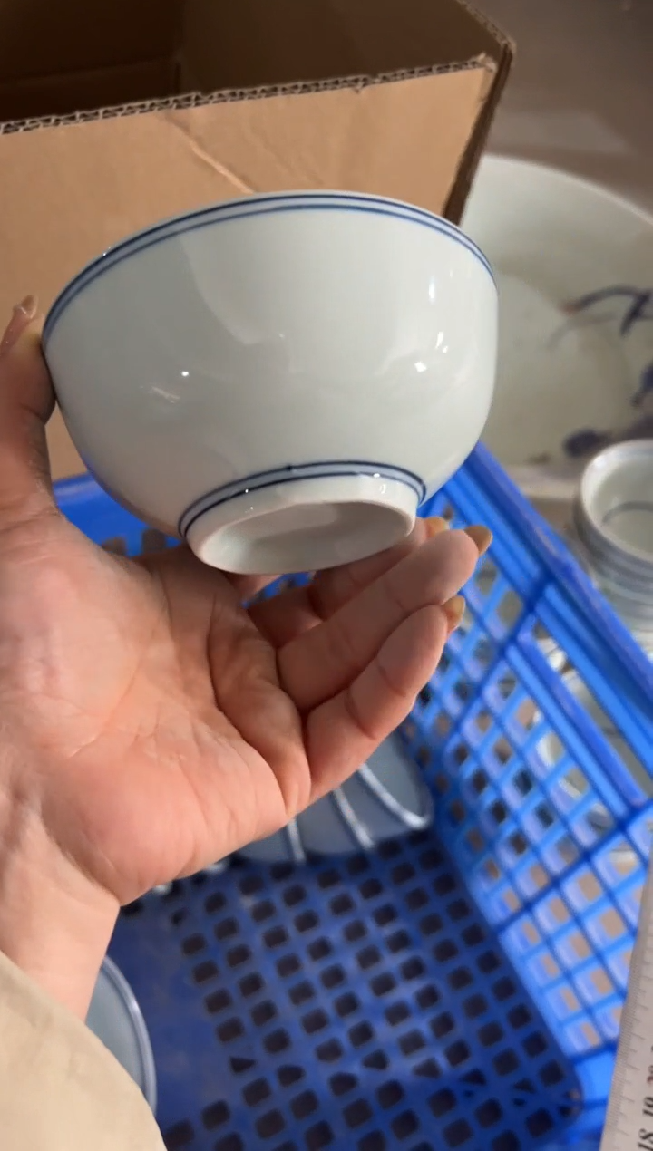 明舟微瑕福利双线4.5寸直口碗（单只装）