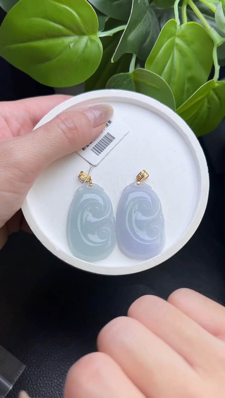 【闪购商品】翡翠颈饰18K金镶嵌YM-56-2如意多样性发一