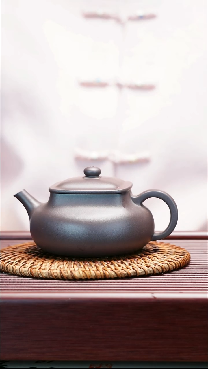茶壶紫砂天青泥 方器乾坤 251cc