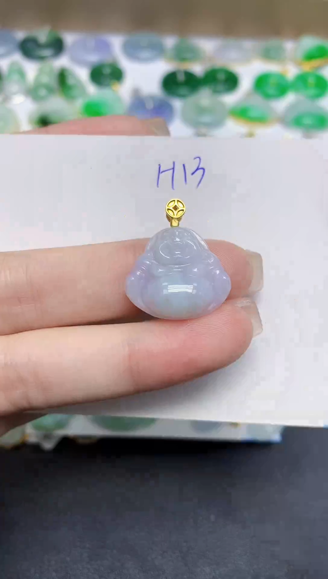 颈饰未镶嵌翡翠天然缅甸翡翠A货翡翠百元以上9元证书费自理