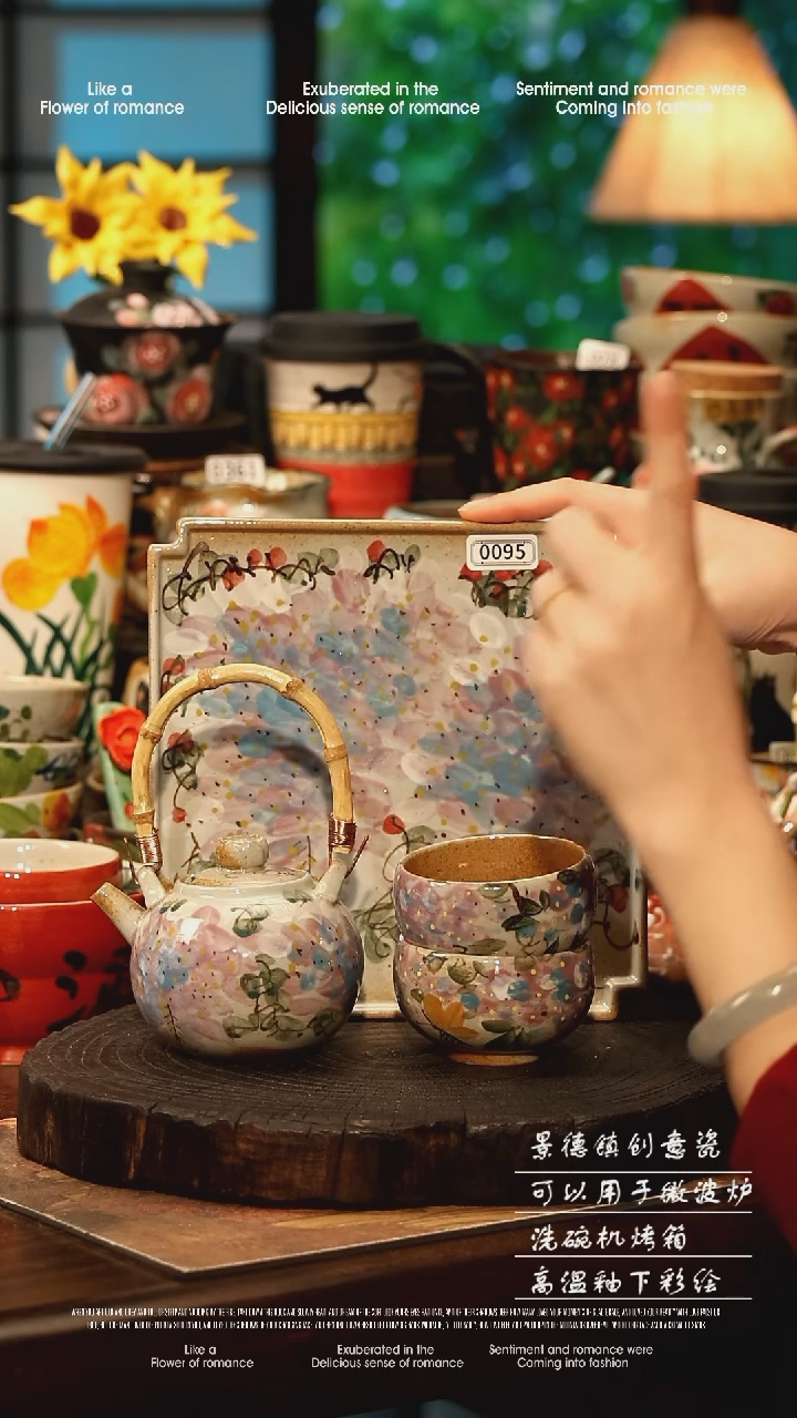 陶瓷景德镇高温釉下彩手工手绘款式@A0079@