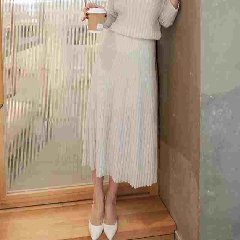 ELLASSAY歌力思2025早春欧若风棉感莫代尔莱赛尔长款半身裙女M142