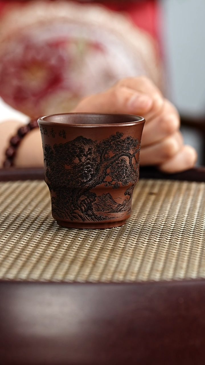 茶杯紫砂紫砂茶杯