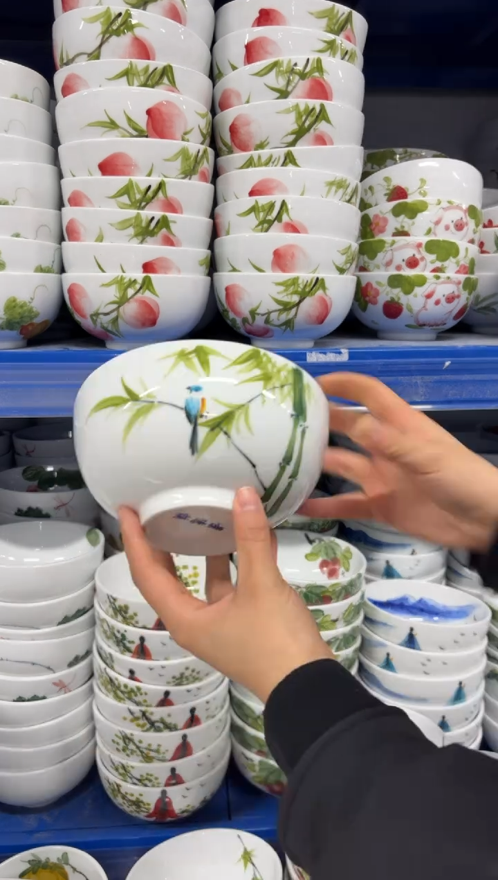 景德镇高温陶瓷食品级手绘釉中彩-小罗汉碗